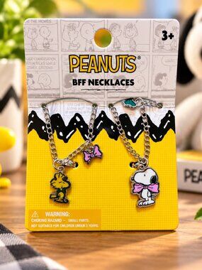 Peanuts Snoopy Woodstock 75 Years BFF Sharing Necklace Set 3+